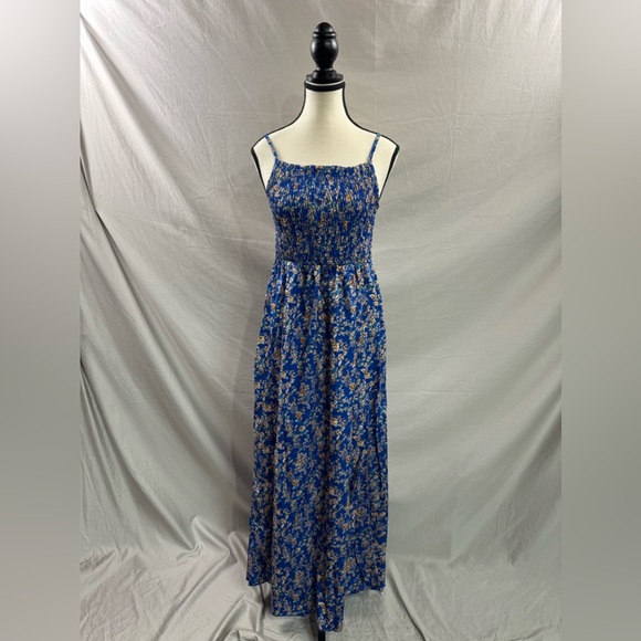 Boho Ditsy Floral Print Cami Dress Blue - Picture 4 of 7
